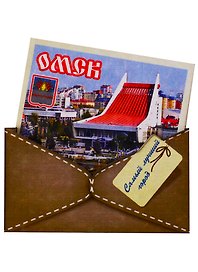 ГС Магнит Омск Конверт вид 1 (дерево) (7,5х7см)