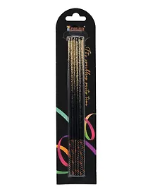 Набор свечей для торта Black Gold (черные с золотом) (6шт) (15см) (12-7color-candle_21)