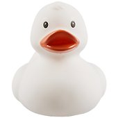 Игрушка для ванной, уточка резиновая FUNNY DUCKS "Уточка белая" (1303) - 1