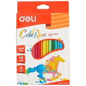 Карандаши цветные «Color Run», Deli, 18 цветов