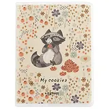 Записная книжка «Енот в цветах», 80 листов, А7