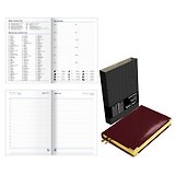 Ежедневник, Эксмо А5 152л. недатированный STATUS. Темно-бордовый рецикл.кожа с поролоном ЕКС51915204