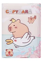 Книга для записей А5 80 листов в клетку, "Капибара", в ассортименте