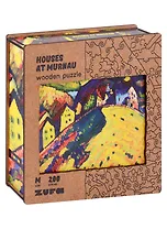 Деревянный пазл с двухслойной крышкой Дома в Мурнау М, 200 деталей