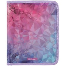 Папка для тетрадей «Pink Dynamique» А5+, пластик, на молнии с трёх сторон, Erich Krause