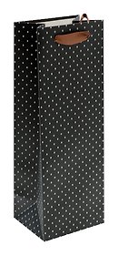 Пакет бутылочный 34,5*12,5*10 "Black shine" бум.мат.ламинат