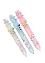 Ручка шариковая авт. 10цв "Зайка"