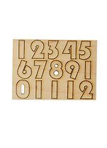 Комплект Арабские цифры-13 (131177) (20мм) (Заготовка для часов) (дерево)