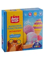 Шариковый пластилин ДобрБобр Застывающий (4 цв.) НШМЗ4