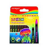 Мелки восковые 12цв "Neon", к/к, Keyroad
