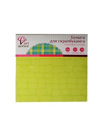 Набор бумаги д/скрапбукинга Салатовые оттенки (AF07-012-08) (15х15см) (24л.) (12 дизайнов) (упаковка)