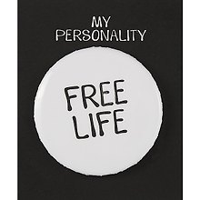 Значок круглый «Free Life», металл, 38 мм