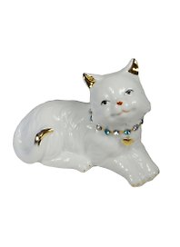 Фигурка фарфоровая Кошечка со стразами (11х5х8) (37076)