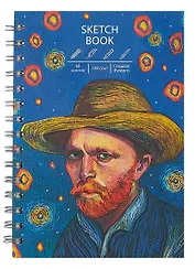 Скетчбук А5 60л "Винсент" белый офсет, 120г/м2, софт.тач., евроспираль