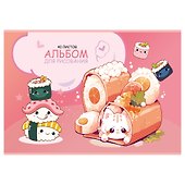 Альбом для рисования «Kawaii» BG А4, 40 листов, скрепка, в ассортименте - 2
