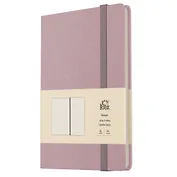 Книга для записей А4- 96л кл. "Joy Book. Ежевичное суфле" иск.кожа, тонир.блок, скругл.углы, ляссе, резинка