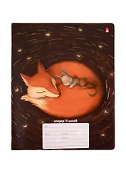 Тетрадь в клетку Альт, "Волшебные лисы", 18 листов, в ассортименте