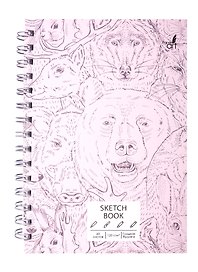 Скетчбук А5 60л "SKETCHBOOK. В лесу", 120г/м2, софт. тач, евроспираль