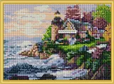 Набор для творчества, Алмазная мозаика Маяк на склоне (класс.) 22*32см, (20цв.) AC22008