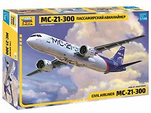 Сборная модель ЗВЕЗДА Пассажирский Авиалайнер МС-21-300