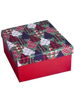 Коробка подарочная "New Year's forest" 13*13*6,5см. картон