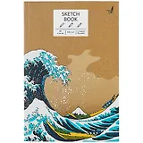 Скетчбук А5+ 80л "Волна", 100г/м2, 7БЦ