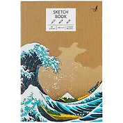 Скетчбук А5+ 80л "Волна", 100г/м2, 7БЦ