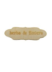 Заготовка из дерева «Табличка с надписью. Herbs & flovers»