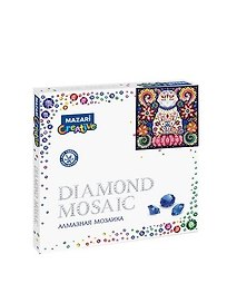 Алмазная мозаика MAZARI Сказочный кот 3 30х30см частичная выкладка, стразы разного размера