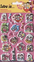 Наклейки объемные многоразовые "Love is 2"
