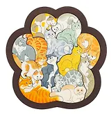Зоопазл деревянный "Кошки" 14 деталей