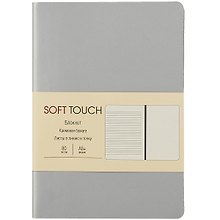 Записная книжка «Soft Touch. Белое золото» А6, 80 листов в точку, экокожа, Listoff