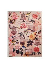 Рисовая бумага для декупажа Craft Premier Клетки для птиц (CP00300) (А3) (25г/м) (упаковка)