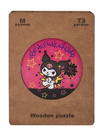 Фигурный пазл «Mashrooms» 73 элемента, дерево, Sanrio
