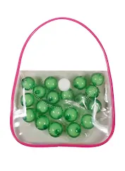 Бусины в сумочке с леской, 14 мм,  зеленый (11-08431-4)