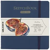 Скетчбук «Graf'Art», синий, 19 х 19 см, 20 листов