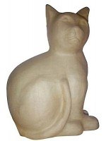 Фигурка из папье-маше объемная ср. Кошка сидит (MA002) (21х11х25см)