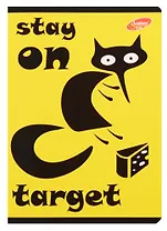 Блокнот А6 32л кл. "Черные стилизованные животные" карт.обл., на скрепке, ассорти, Академия Групп