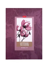 Книга для записей А4 80л кл. "Нежность цветка" 5цв.блок, тв.переплет
