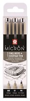 Ручки капиллярные черные 03шт "Pigma Micron Urban" 0.05мм, 0.1мм, PN