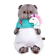 Мягкая игрушка Басик с единорогом (25 см)
