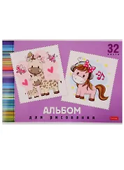 Альбом для рисования Hatber, "Мультяшки", А4, 32 листа, в ассортименте