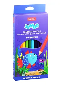 Карандаши цветные «Jumbo», Hatber, 10 цветов