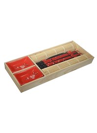 Набор для суши подарочный на 2 персоны (48018) (палочки, подставки д/палочек, пиалы, салфетки) (36х14)
