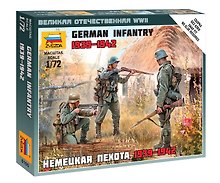 Сборная модель «Немецкая пехота 1939-1942», ZVEZDA (6105)