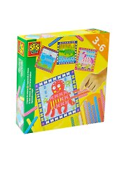 Набор Учусь плести (14823) (4 схемы+3л. с разноцв. полосками) (SES Creative) (3+) (коробка)