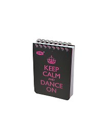 Блокнот А7 50л кл. "DANCE" спираль, пластик.обл., черно-розовый, stila
