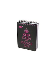 Блокнот А7 50л кл. "DANCE" спираль, пластик.обл., черно-розовый, stila