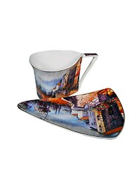 Набор чайный Город у моря на 1 персону (чашка 220 мл, блюдце) (85-1174)