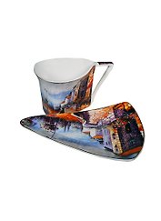 Набор чайный Город у моря на 1 персону (чашка 220 мл, блюдце) (85-1174)
